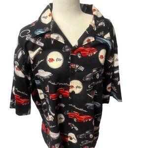 Corvette Stingray David Carey Originals Mens Button Up Size XL